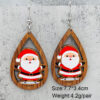 Wholesale Santa Claus Bells Red Car Water Drop Wooden Earrings