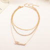Wholesale Alloy Diamond Multilayer Zodiac Necklace