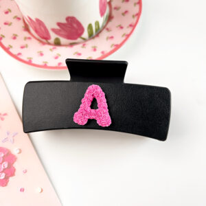 PU10.5cm square-A word black / Plastic/Resin