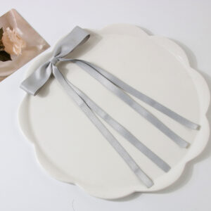 Polyester cotton ribbon Gray 8G duckbill clip