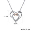 Wholesale Necklace Stainless Steel Double Heart Shape OLY-NE-WL141