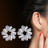 Wholesale Sterling Silver Needle Flower Copper Stud Earrings