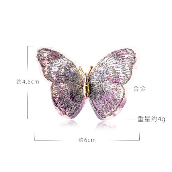 Wholesale Embroidered Butterfly Alloy Brooch
