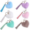 Wholesale Heart Shaped Fur Ball Tassel Keychain