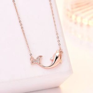 Wholesale Rose Gold Dolphin Alloy Necklaces