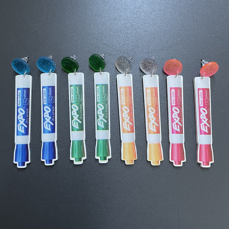 Wholesale Teacher Student Splies Acrylic Ear Studs