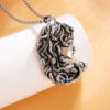 Wholesale Retro Punk Snake Medusa Stainless Steel Necklace