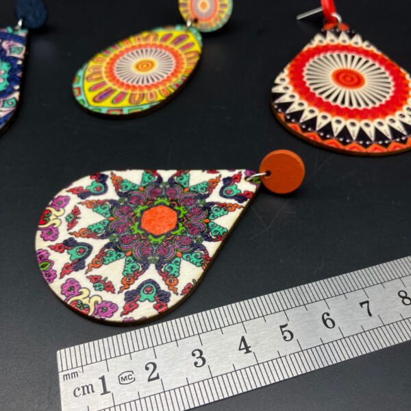 Wholesale Bohemian Style Printed Flowers and Trees Earrings