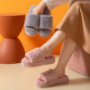 Wholesale Open Toe Plush Cotton Slippers