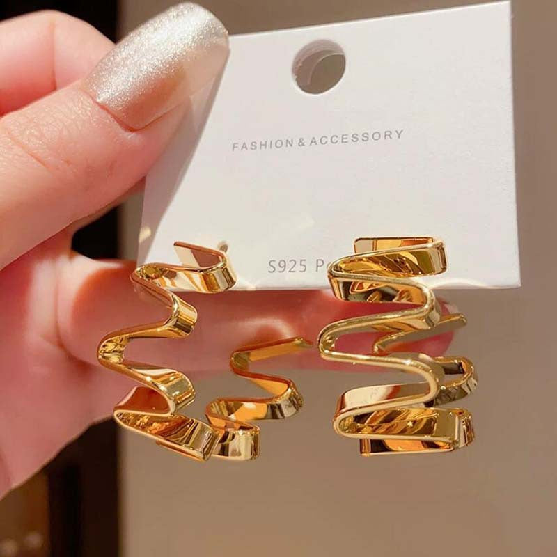Wholesale Exaerated Irregular Shaped Copper Earrings