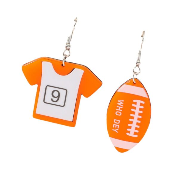Wholesale Sports Rugby Acrylic Football Earrings