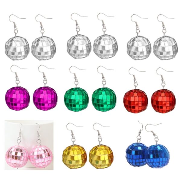 Wholesale Disco Laser Lamp Ball Glass Earrings