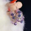 Wholesale Synthetic Crystal Long Heart Earrings