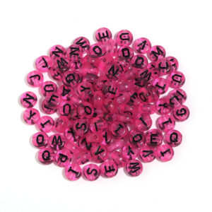 Fuchsia black mixed / (100 pcs/pack) diameter is about 7mm, thickness is about 4mm, hole diameter is about 1.5mm, 100pcs per pack