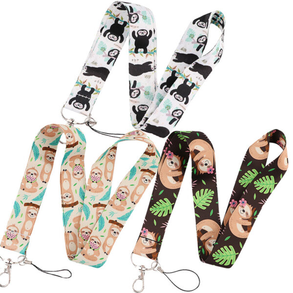 O1CN01dDrrqS22AERMPGYtz_2207561887079-0-cib Wholesale Polyester Cute Sloth Mobile Phone Lanyard Keychain
