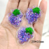 Wholesale Quicksand Fruit PVC Transparent Sequin Children's Hair Clip DIY Accessories