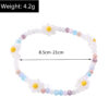 Wholesale Rice Beads Colorful Daisy Small Flowers Resin Bracelet