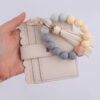 Wholesale Silicone Beaded Card Holder Wrist Keychain