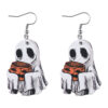 Wholesale Halloween Ghost Face Pumpkin Candy Pendant Earrings