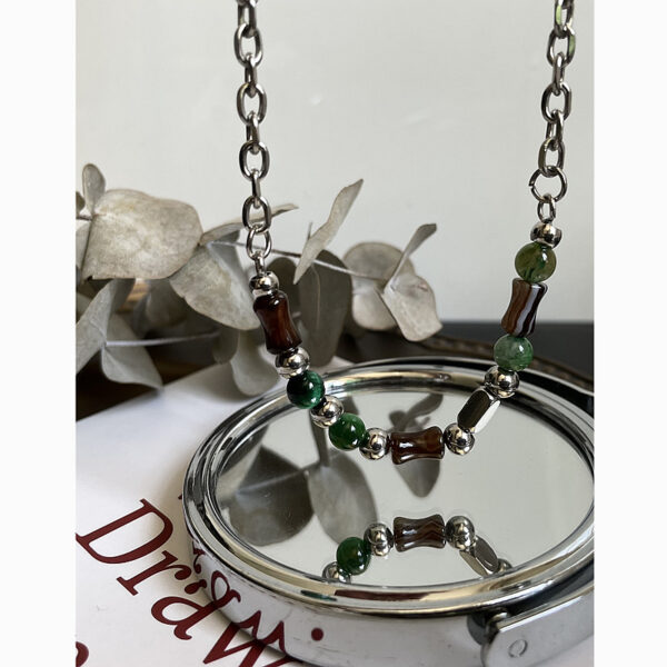 Wholesale Fashion New Chinese Colorblock Retro Hip-Hop Necklace