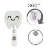 Wholesale Badge Reels Cartoon Felt Embroidery Badge Scroll Retractable Keychain