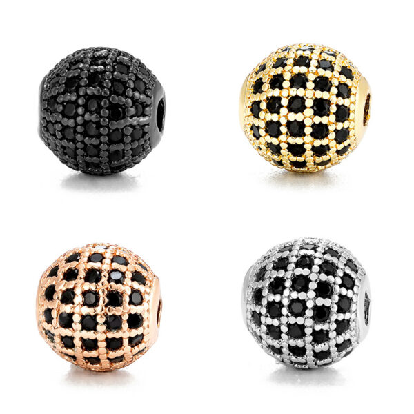 Wholesale Diamond Ball DIY 10mm Hole 2mm Round Spacer Beads