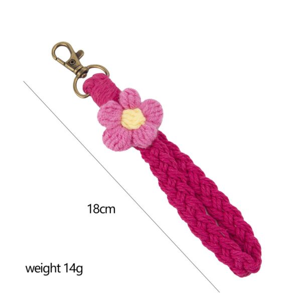 O1CN01dMxYqW1b72G6NiyFX_2208367413417-0-cib Wholesale Flower Handmade Woven Cotton Rope Keychains