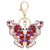 Wholesale Zinc Alloy Crystal Full Diamond Hollow Butterfly Keychain