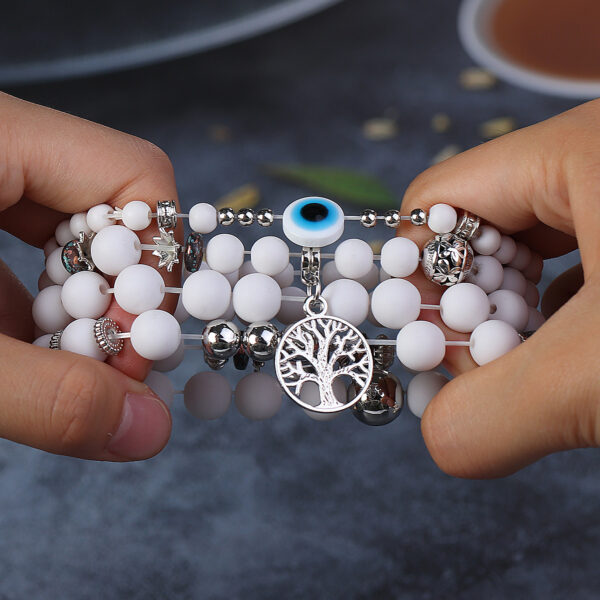 O1CN01dN737w1LkOOFweraN_2215904591337-0-cib Wholesale Life Tree Demon Eye Multi Layered Pendant Glass Elastic Bracelet
