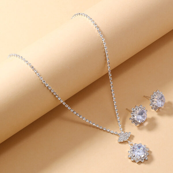 Wholesale Super Flash Rhinestone Necklace Earring Set