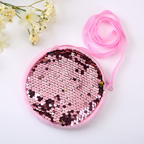 Wholesale Cute Plush Sequin Fabric Single Kids Bag