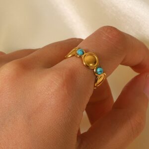 Wholesale Stainless Steel Gold-plated Vintage Rings