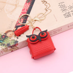 Red / 5.5*5.5cm leather Owl (golden chain Buckle)