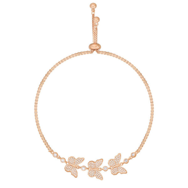 Wholesale Butterfly Micropaved Zircon Alloy Bracelet
