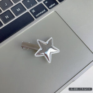 11021B silver five-pointed star hairpin