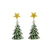 Wholesale Christmas Leopard Print Christmas Tree Acrylic Earrings