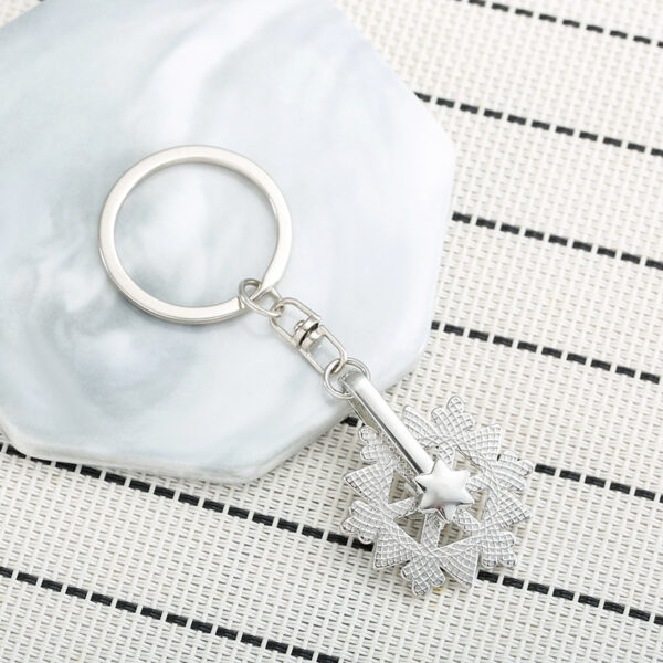 O1CN01dTbCoI2CMH8fybvGJ_1625548459-0-cib Wholesale Rotatable Diamond Snowflake Keychain