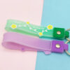Wholesale Small Flower Jelly Color Soft PVC Lanyard Keychains