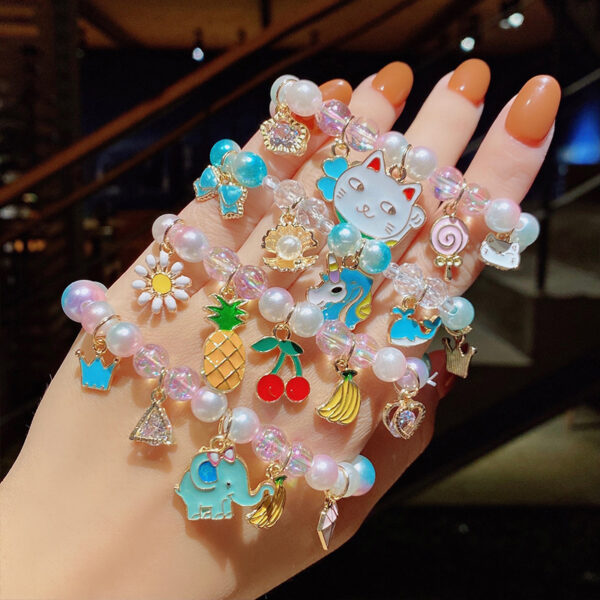 Wholesale Cartoon Gradient Pearl Beaded Bracelet