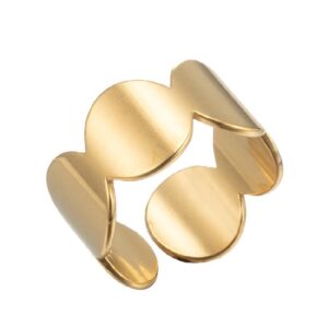 Wide round gold / Adjustable opening