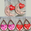 Wholesale Mother Water-saving Drop Shaped Love Wooden Earrings