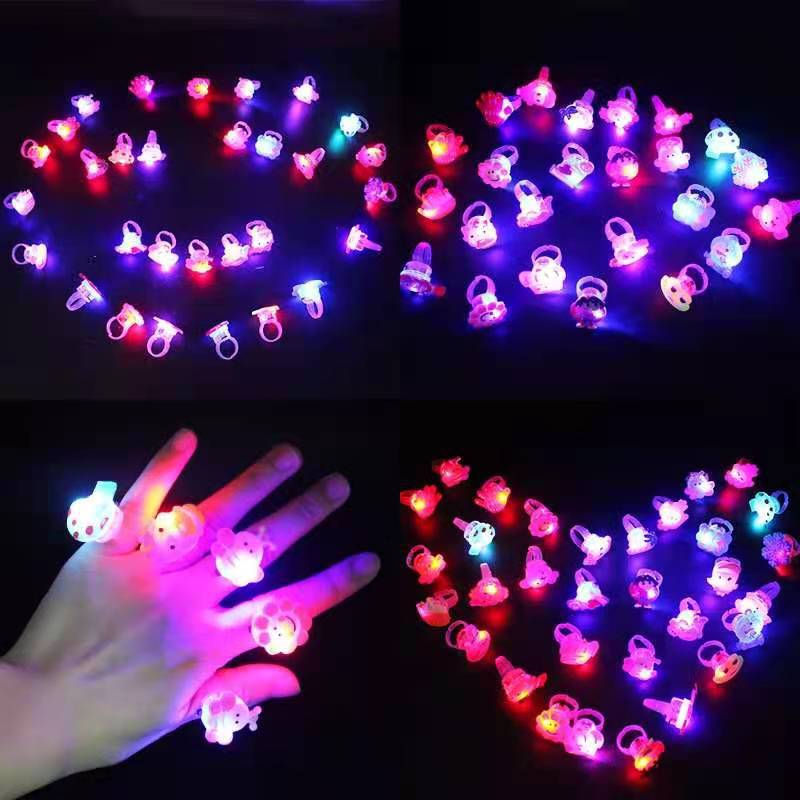 Wholesale Chilen's Creative Cartoon Luminous Toys Rings
