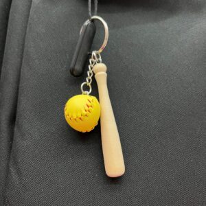 2cm yellow baseball 7.5cm stick