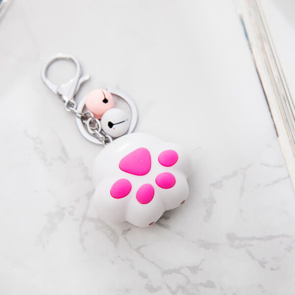 Wholesale ABS Lighted Sounding Glow Cat Claw Keychain