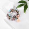 Wholesale Ethnic Multilayer Linden Beaded Alloy Bracelet