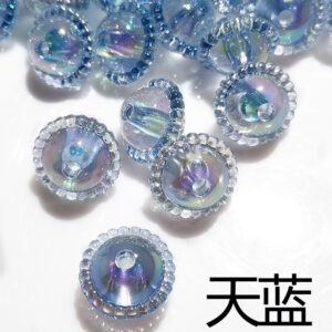 Sky Blue / 12x16mm ice through uv UFO