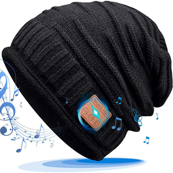 Wholesale Autumn and Winter Knitted Warm Plus Fleece Bluetooth Hat