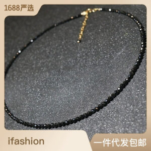 Wholesale Black Glass Synthetic Crystal Necklaces