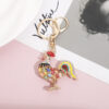 Wholesale Zinc Alloy Diamond Rooster Keychain