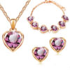 O1CN01dbm93V21mPpVPcBN9_2211121317027-0-cib Wholesale Minimalist Peach Heart Alloy Jewelry Set of Four Pieces